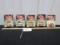 5 N I B Vtg 1991 1:64 Scale Diecast Race Cars W/ Trading Card And Stand