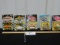 5 N I B Vtg 1992 1:64 Scale Diecast Race Cars W/ Trading Card And Stand