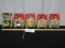 5 N I B Vtg 1993 1:64 Scale Diecast Race Cars W/ Trading Card And Stand