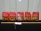 5 N I B Vtg 1996 1:64 Scale Diecast Race Cars W/ Trading Card And Stand