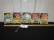 5 N I B Vtg 1991 1:64 Scale Diecast Race Cars W/ Trading Card And Stand