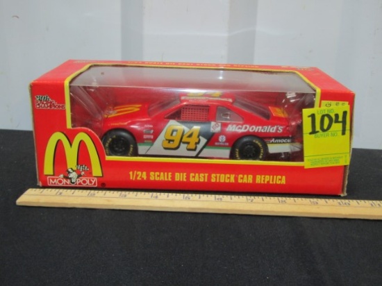 N I B Vtg 1996 Bill Elliott #94 Mcdonald's Diecast Race Car