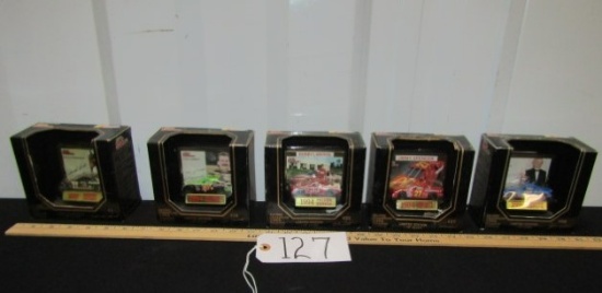 4 N I B Vtg 1994 And 1 From 1992 1:64 Scale Diecast Race Cars W/ Trading Card And Stand