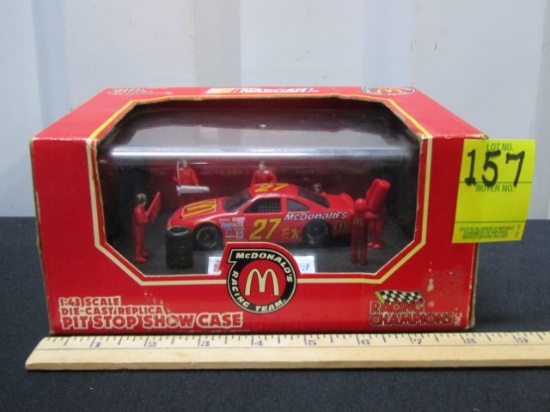 N I B Vtg 1992 Hut Strickland #27 Mcdonald's Pit Stop Showcase