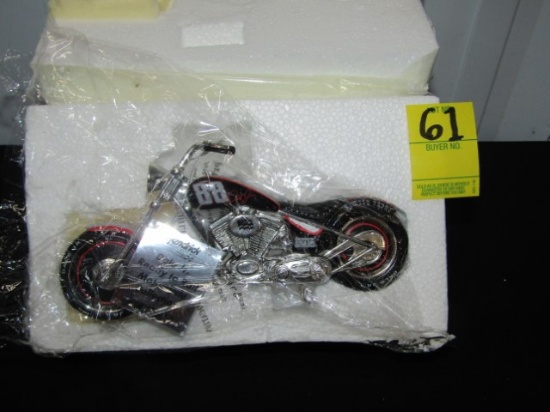 N I B 2008 Dale Jr. Ready To Roll Motorcycle Collection " Gray Ghost " W/ C O A