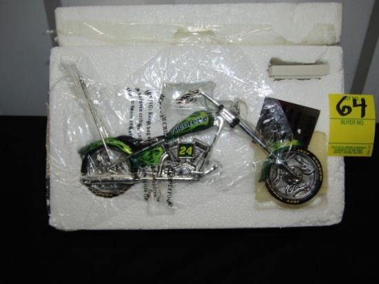 N I B 2008 Jeff Gordon Motorcycle Collection " Nicorette Motorcycle " W/ C O A