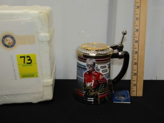 N I B Franklin Mint Dale Earnhardt Jr, " 1999 Innaugural Season " Porcelain Tankard