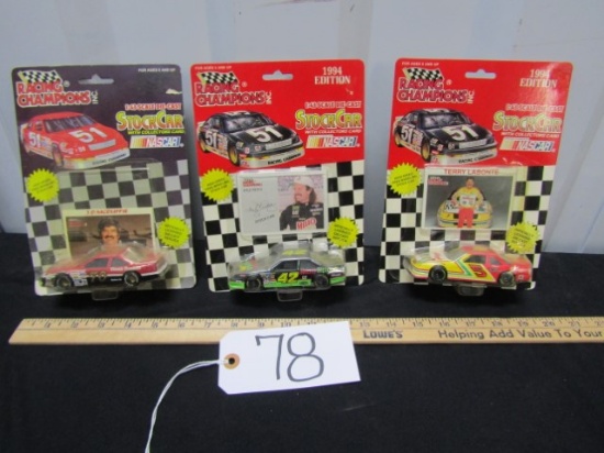 N I B Racing Champions Diecast Cars And Trading Card W/ Each: 1992 J D Mcduffie;