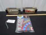 2 N I B Vtg 1993 1:87 Scale Race Car Transporters And A 3 X 5 N I B Nascar Flag