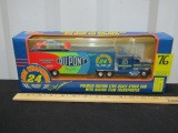 N I B Vtg 1995 Jeff Gordon #24 Dupont Diecast Team Transporter W/ Race Car