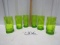 Set Of 6 Bright Green Tea Glasses