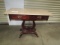 Vtg Mahogany Duncan Phife Style Entry Table W/ A Solid Marble Top (NO SHIPPING)