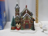 Lighted Porcelain Church By Winter Valley