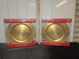2 Sets Of 4 ( 8 Total ) N I B Gold Charger Plates