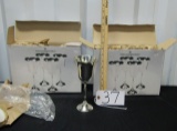 2 N I B Sets Of 4 ( 8 Total ) Silver Plated Goblets By International Silver Co.