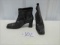Gently Used Genuine Leather W/ Snakeskin Design Ladies Boots