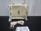Very Gently Used Ladies Purse W/ Alligator Design And Rhinestones And Such