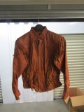 Ladies Genuine Leather Jacket W/ Frills