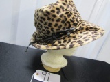Vtg Ohrbach's Faux Leopard Hat