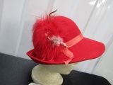 Vtg Ladies Doeskin Felt 100% Wool Hat By George W. Bollman And Co.