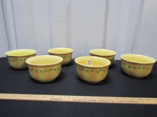 6 New Pfaltzgraff Napoli Hand Painted Soup / Cereal Bowls