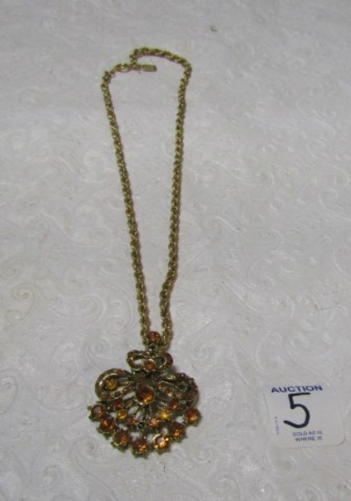 Gold Plated Necklace And Pendant