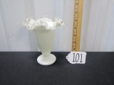 Vtg Fenton Milk Glass Vase