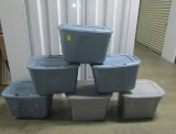 6 Hard Plastic Storage Tubs W/ Lids (LOCAL PICK UP ONLY)