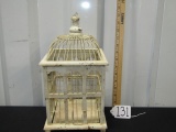 Vtg Wood And Wire Bird Cage