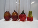 Antique Glass And Brass For Antique Oil Burning Lamp(s)