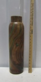 Beautiful And Tall Marbleized Wood Vase