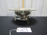 Stainless Steel Chafer W/ Silver Plated Bowl
