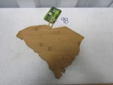 Bamboo Cutting Board In The Shape Of South Carolina By Totally Bamboo
