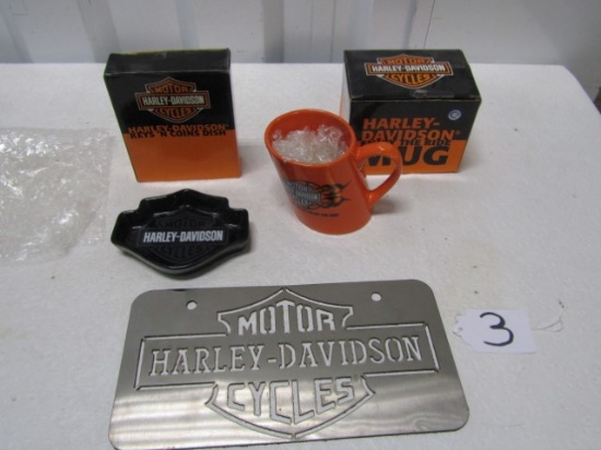 N I B Harley Davidson Keys And Coin Dish, N I B Coffee Mug Amd New