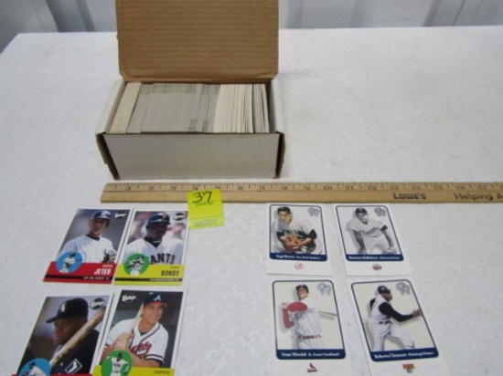 7 1/2" Box Full Of Baseball Trading Cards From 2001