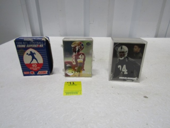 3 Packs Of Football Cards From 1990-1999