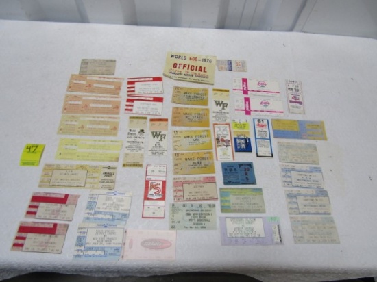 Nice Lot Of Vtg Sporting Events Ticket Stubs From 1970-2002