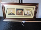 Framed And Matted Coffee 3 Part Print