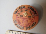 Vtg 1950 Boy Scouts National Jamboree Neckerchief Neal Slide