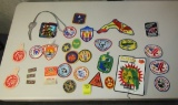 Vtg 1970s Boy Scout Patches, Scout Made Bolo Tie And 1 Girl Scout Patch