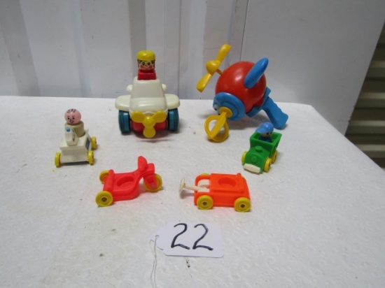 Tomy Friction Airplane, Fisher Price Little People And A Toy That Does A