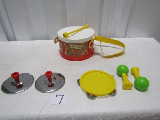 Vtg 1979 Fisher Price Marching Band Drum Set #921