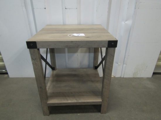 Laminated Wood W/ Steel Bracing End Table (LOCAL PICK UO ONLY)