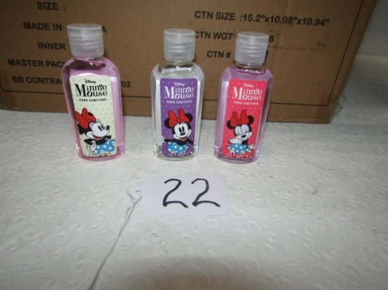 New Case Of 144 Disney's " Minnie Mouse " 2.11 Ounce Bottles Of Hand Sanitizer