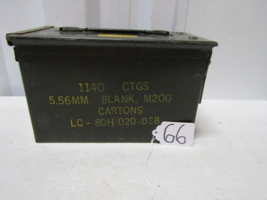 Vtg Ammunition Metal Box For 1140 5.56 M200 Cartridges