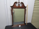 Large Wall Mirror In A Solid Mahogany Frame  (LOCAL PICK UP ONLY)