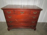 Vtg Solid Mahogany Chest Of Drawers (LOCAL PICK UP ONLY)