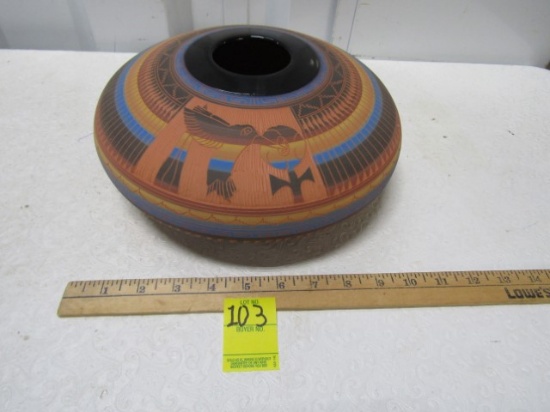 Beautiful Vtg Signed Southwest Hopi Native American Pottery