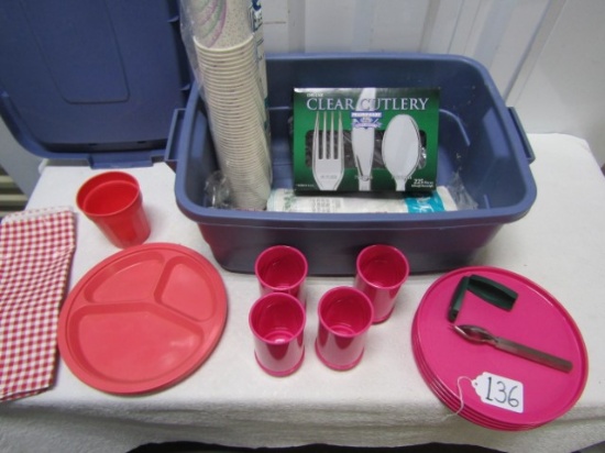 Camping Eating Supplies And The Tub Too (local Pick Up Only)