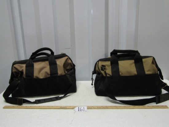 2 Canvas Tool Bags W/ Handles And Shoulder Strap